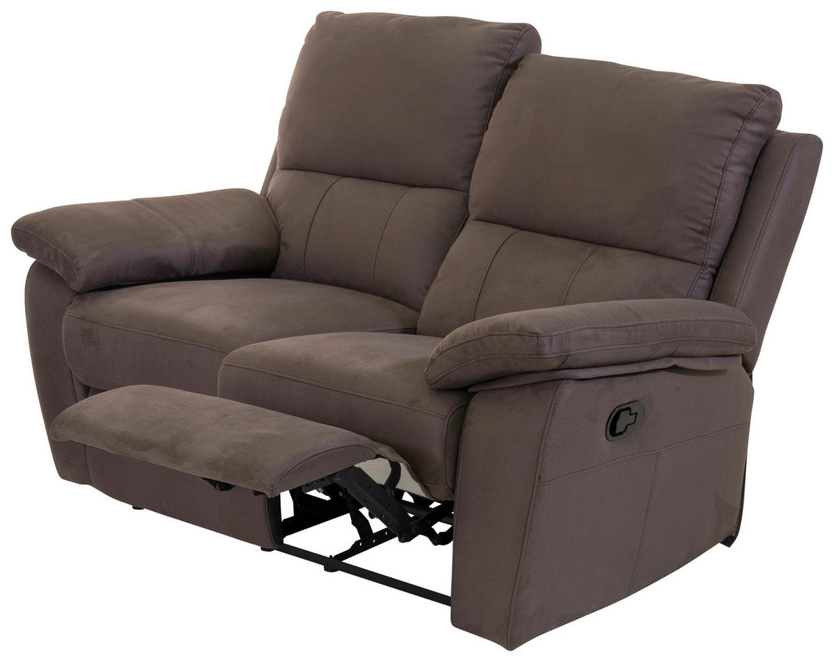 Canapea Cu 2 Locuri, lemn, textil, maro - maro, Basics, lemn/textil (149/95/99cm) - Cantus