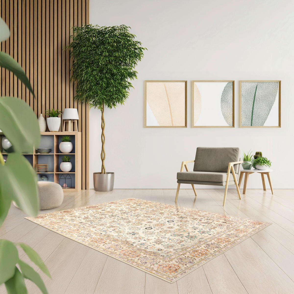 VINTAGE-TEPPICH 130/190 cm LIVING JANE, waschbar Hellrosa, Perlmutt, Pastellblau  - Pastellblau/Hellrosa, Design, Kunststoff/Textil (130/190cm) - Lindorug