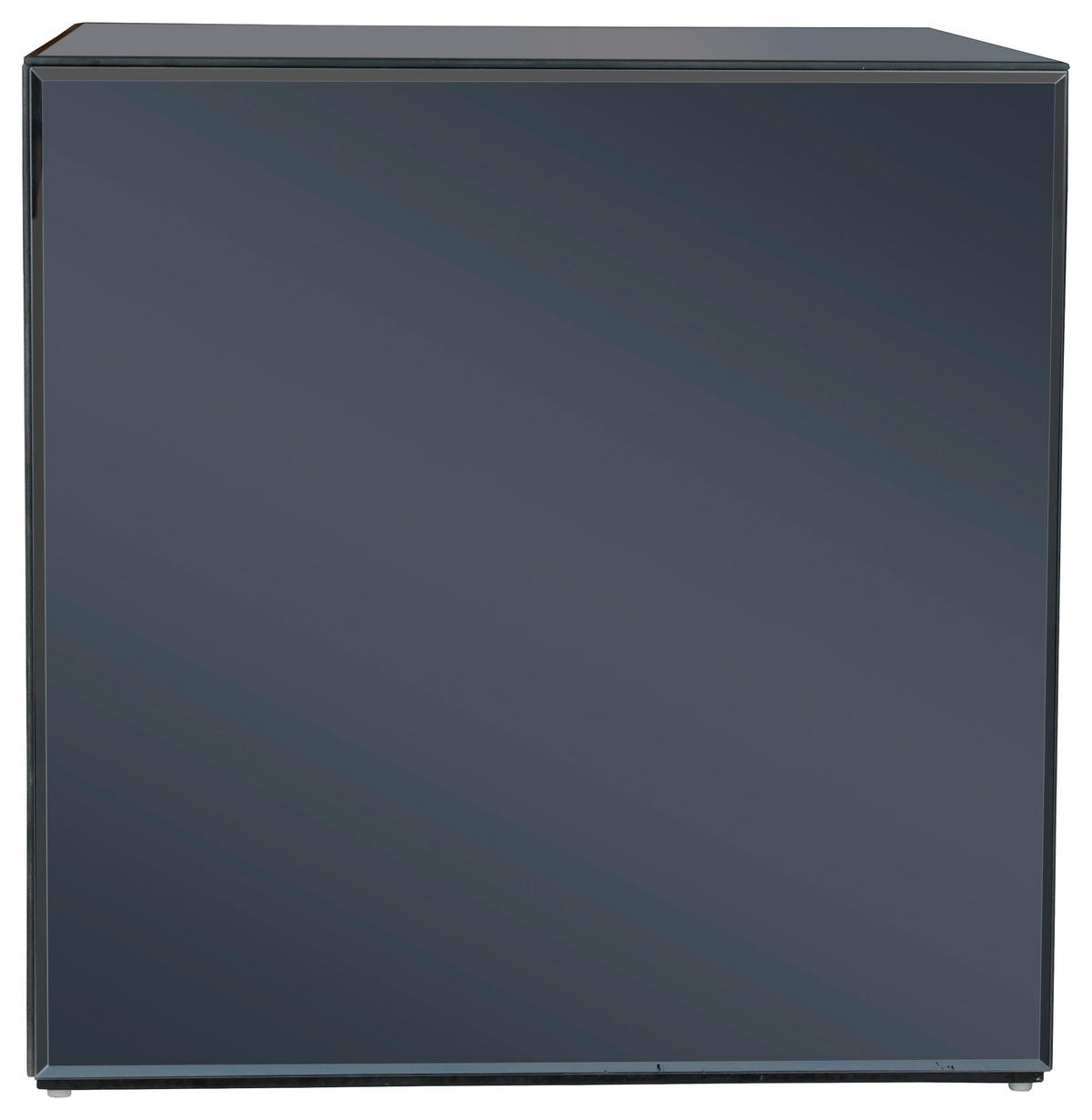 COUCHTISCH Spiegelglas 40/40/40 cm quadratisch Schwarz  - Schwarz, Design, Glas/Holzwerkstoff (40/40/40cm) - MID.YOU