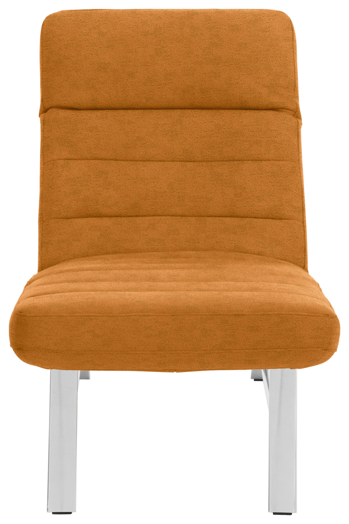 RELAXLIEGE in Mikrofaser Orange  - Chromfarben/Orange, Design, Textil/Metall (65/91/170cm) - Chilliano
