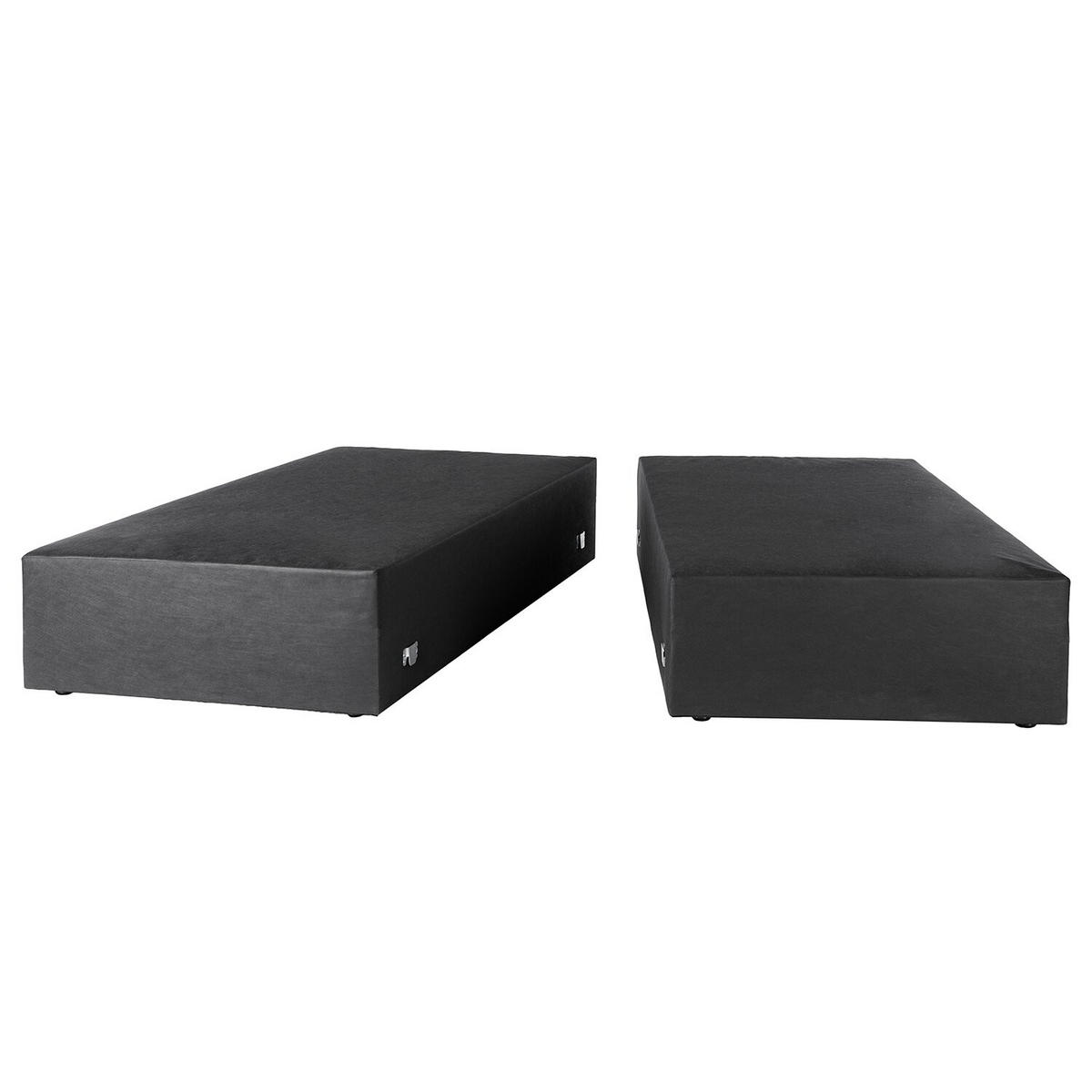 BOXSPRINGBETT 200/220 cm  in Anthrazit  - Anthrazit/Schwarz, Design, Kunststoff/Textil (200/220cm) - home24