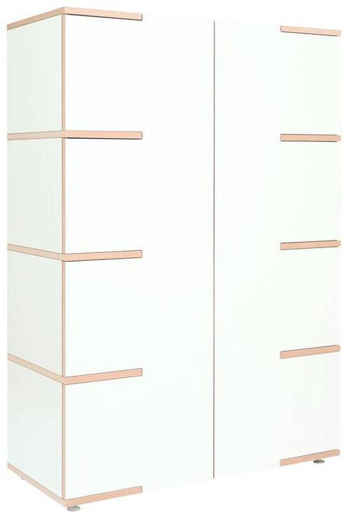 Tojo Highboard Weiß, Buche 100x145x45 cm