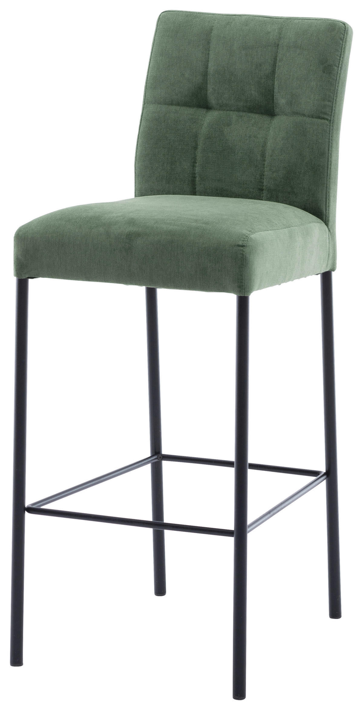 BARHOCKER in Metall, Textil Grün, Schwarz  - Schwarz/Grün, Design, Textil/Metall (46/91/61cm) - Xora