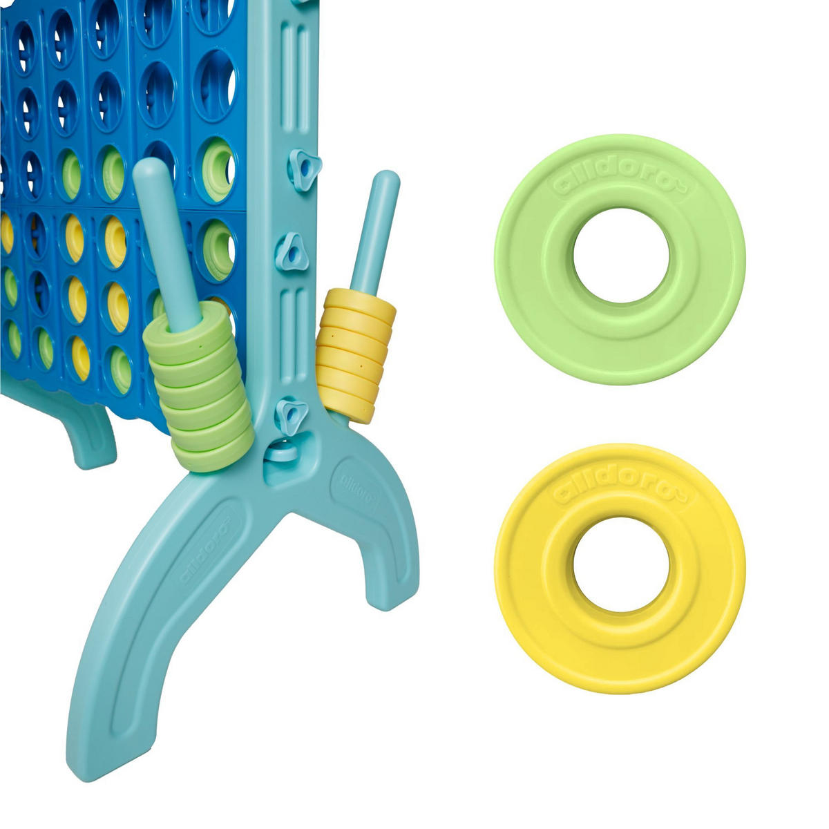OUTDOORSPIEL XXL 4 in einer Reihe Blau, Türkis  - Türkis/Blau, Basics, Kunststoff (73/49/72.5cm) - alldoro