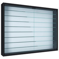 HÄNGEVITRINE in Schwarz  - Schwarz, Modern, Glas/Holzwerkstoff (80/60/10cm) - MID.YOU
