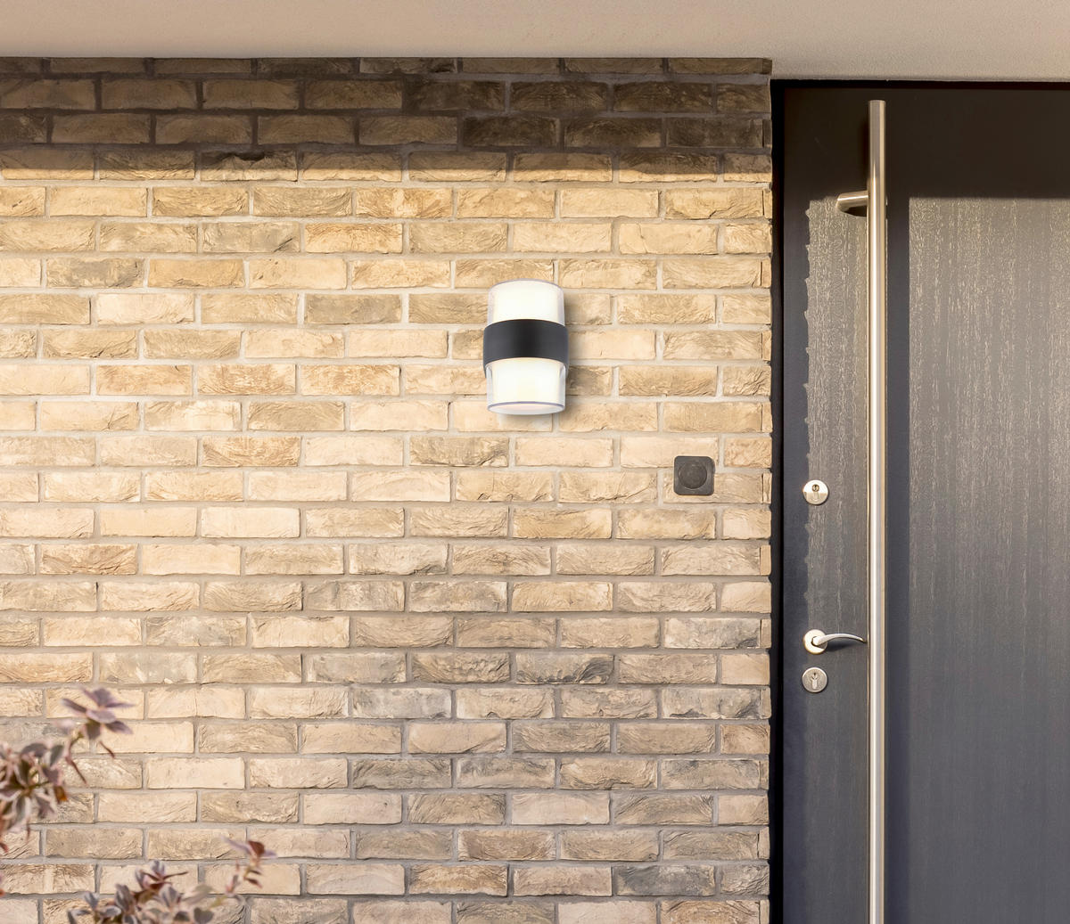 AUßENLEUCHTE 9,6/6 cm   - Klar/Anthrazit, Design, Kunststoff/Metall (9,6/6cm) - Globo