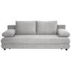 SCHLAFSOFA Cord Hellgrau  - Hellgrau/Schwarz, Design, Kunststoff/Textil (197/77/81cm) - home24