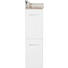 MIDISCHRANK Eichefarben, Weiß - Chromfarben/Eichefarben, Design, Holzwerkstoff/Metall (33,5/121/31,3cm) - Xora
