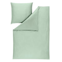 BETTWÄSCHE Atelier Makosatin 155/220 cm  - Salbeigrün, Basics, Textil (155/220cm) - Estella