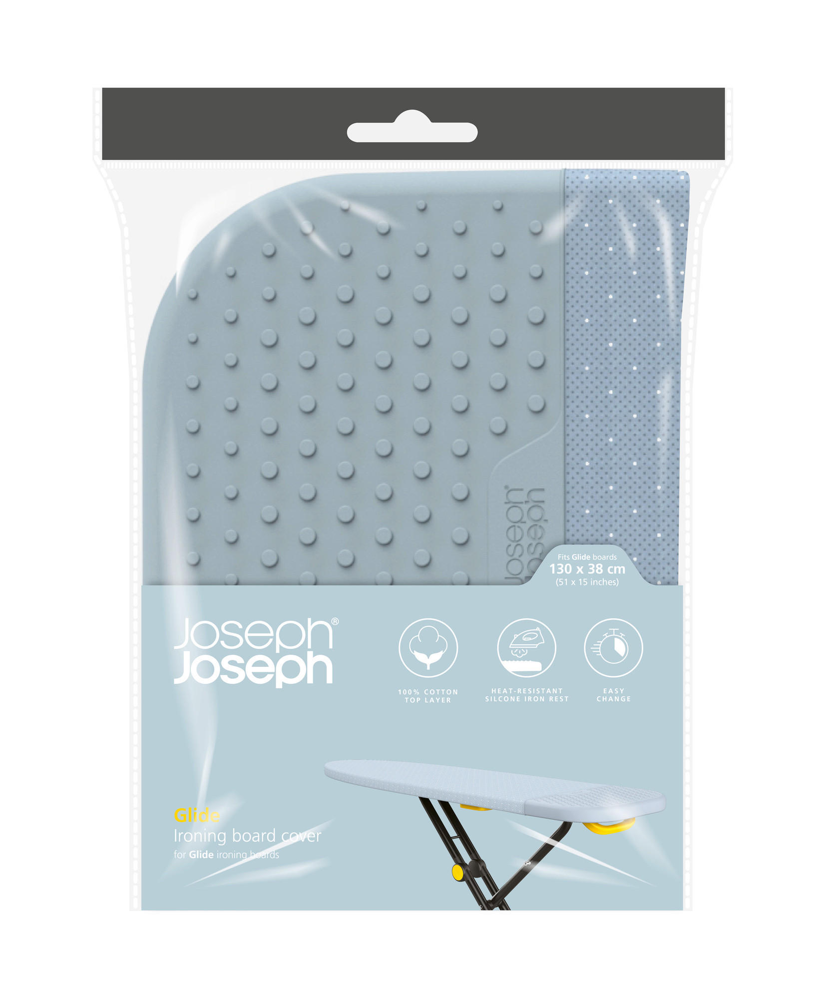 NAVLAKA ZA DASKU ZA GLAČANJE  38/130 cm      - siva, Basics, tekstil (38/130cm) - Joseph Joseph
