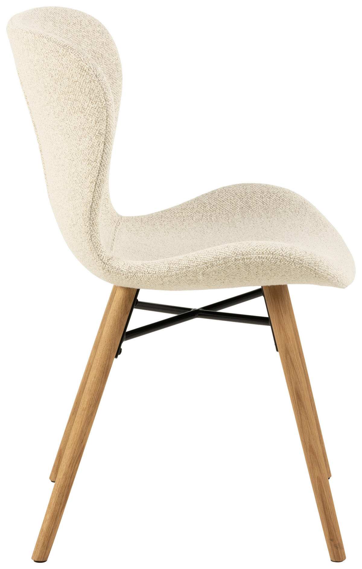 STOLICA  krem       - boja hrasta/krem, Dizajnerski, drvo/metal (47/82,5/53cm)