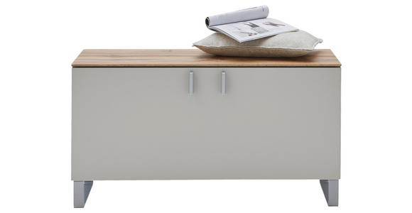 GARDEROBENBANK Eiche furniert Eichefarben, Sandfarben  - Sandfarben/Eichefarben, Design, Holz/Metall (93/49/36cm) - Dieter Knoll