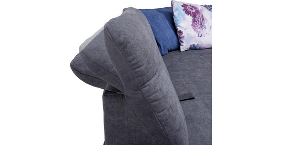 ECKSOFA in Chenille Türkis  - Türkis/Chromfarben, Design, Textil (242/313cm) - Xora