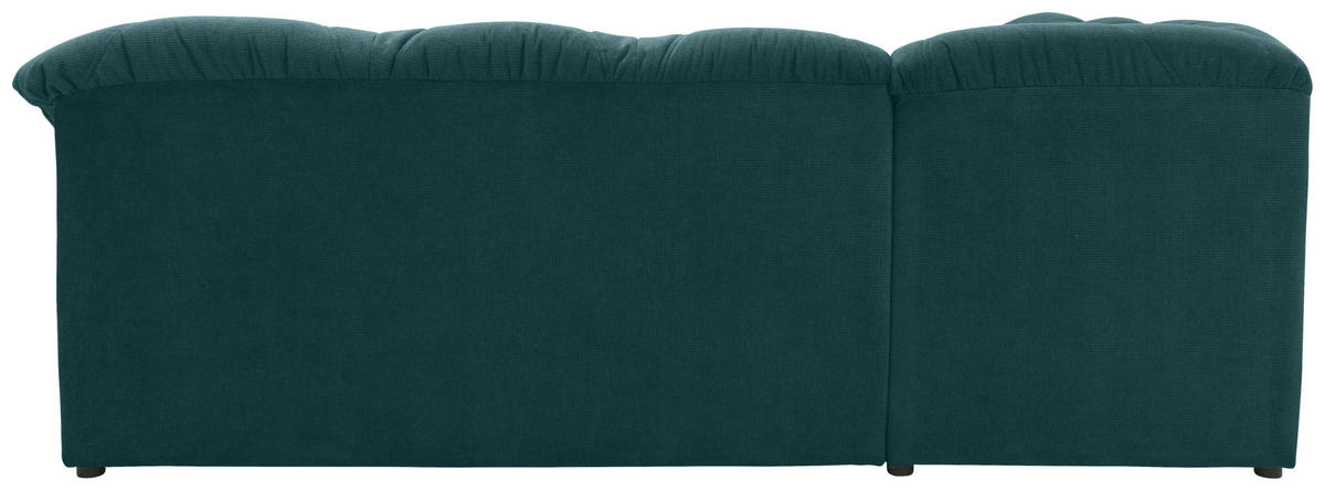 ECKSOFA Petrol Mikrofaser  - Petrol/Schwarz, KONVENTIONELL, Kunststoff/Textil (192/243cm) - MID.YOU