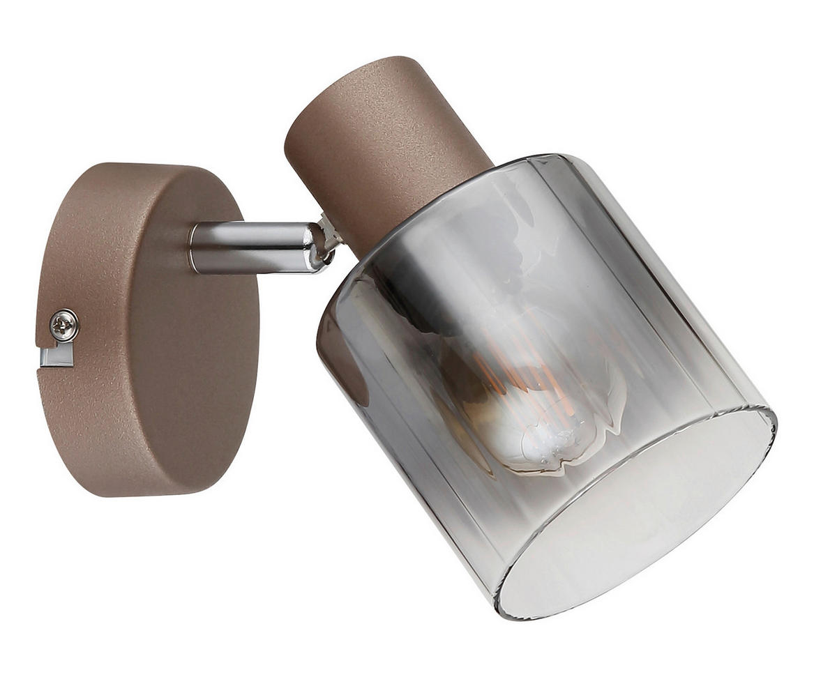 STRAHLER 8/12,5 cm   - Klar/Chromfarben, Design, Glas/Metall (8/12,5cm) - Globo