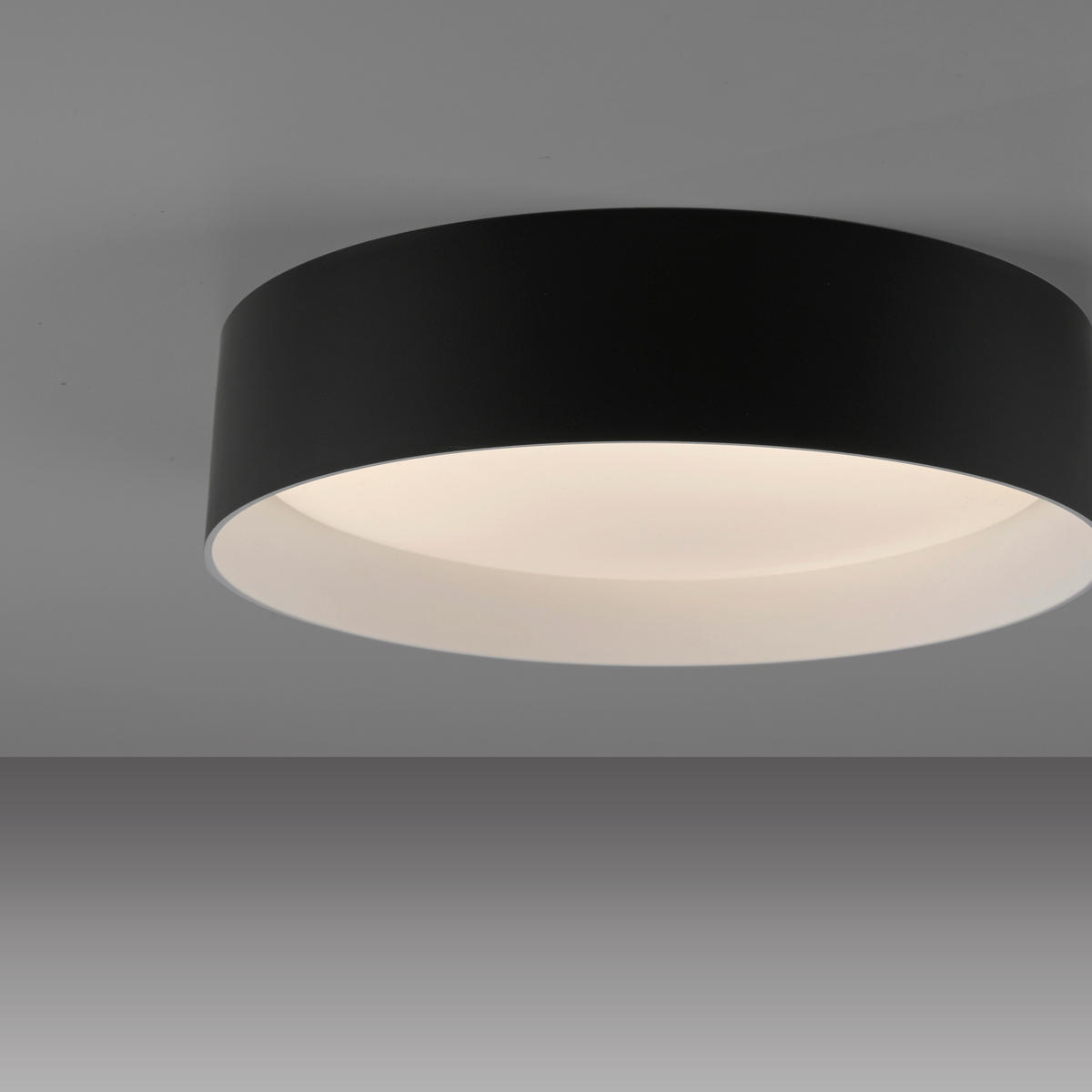 LED-DECKENLEUCHTE 28,5/28,5/7 cm   - Schwarz, KONVENTIONELL, Kunststoff/Metall (28,5/28,5/7cm) - Schöner Wohnen