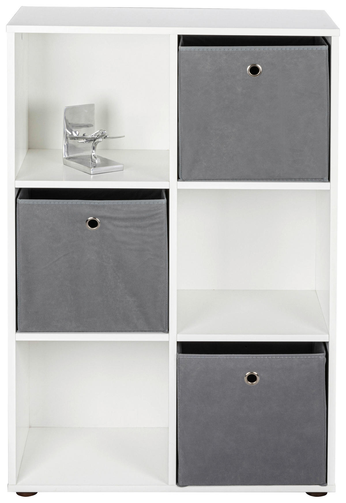 REGAL  70/110/33 cm Weiß  - Schwarz/Weiß, Design, Holzwerkstoff/Kunststoff (70/110/33cm) - Livetastic
