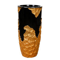 ÜBERTOPF 33/70 cm Schwarz, Goldfarben  - Goldfarben/Schwarz, Basics, Kunststoff (33/70cm)
