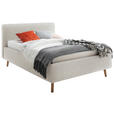 POLSTERBETT 140/200 cm,  in Beige,  - Eichefarben/Beige, Design, Holz/Textil (140/200cm) - Xora