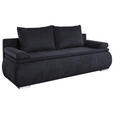 SCHLAFSOFA Webstoff Dunkelblau  - Chromfarben/Dunkelblau, KONVENTIONELL, Holz/Kunststoff (207/91/90cm) - Carryhome