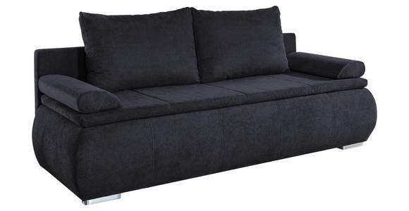 SCHLAFSOFA Webstoff Dunkelblau  - Chromfarben/Dunkelblau, KONVENTIONELL, Holz/Kunststoff (207/91/90cm) - Carryhome