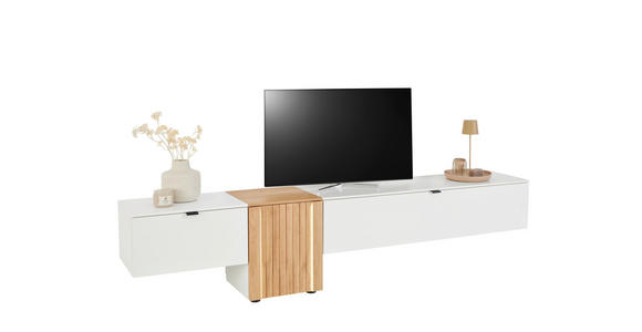 LOWBOARD Weiß, Eichefarben 250/50/42 cm - Eichefarben/Anthrazit, Design, Holz/Holzwerkstoff (250/50/42cm) - Novel