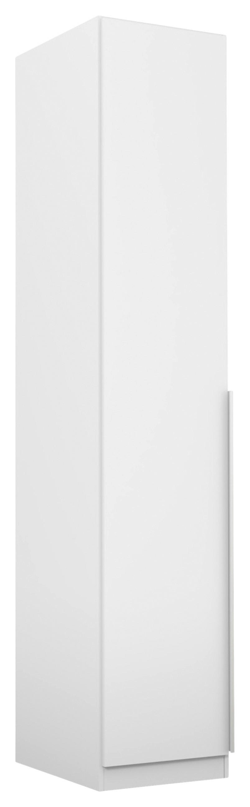 DREHTÜRENSCHRANK Weiss  - Weiss/Alufarben, Modern, Holzwerkstoff (47/229/54cm) - Rauch Möbel