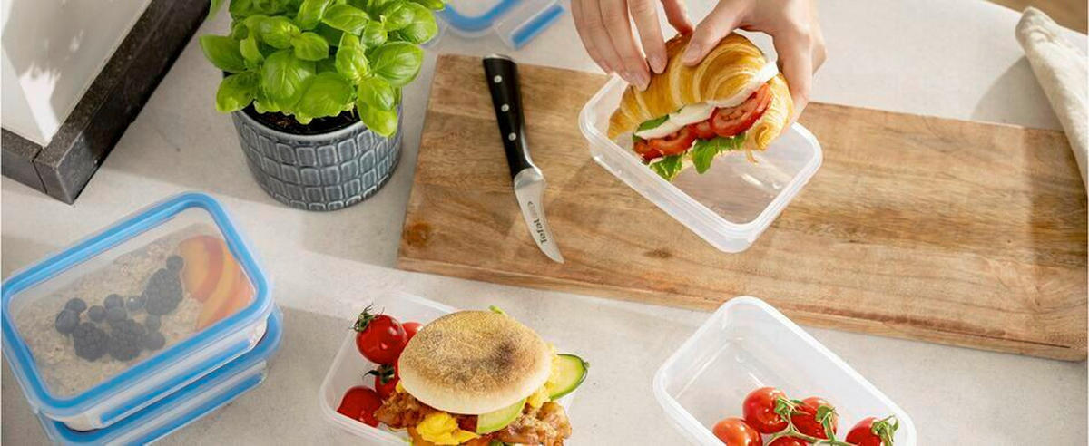 FRISCHHALTEDOSENSET Clip & Close 5-teilig  - Transparent, Basics, Kunststoff (16,7/11,7/27,1cm) - Emsa