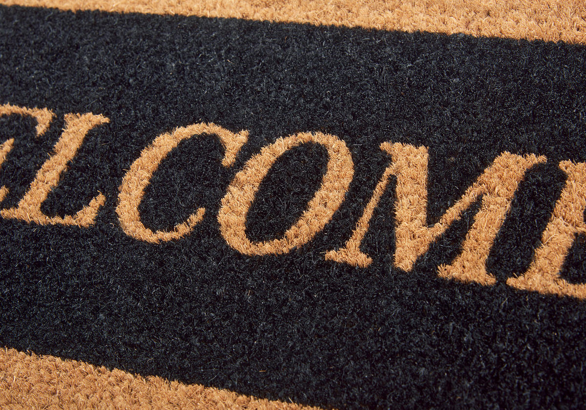 KOKOSMATTE  27/70 cm  Schwarz, Hellbraun  - Hellbraun/Schwarz, Basics, Naturmaterialien/Kunststoff (27/70cm) - Hanse Home