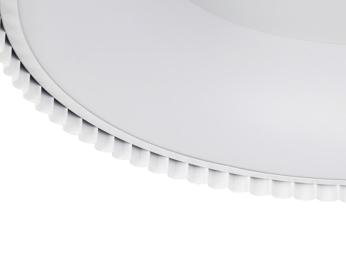 DECKENLEUCHTE  47/12,5 cm    - Weiß, Design, Kunststoff/Metall (47/12,5cm) - Collet's Monde