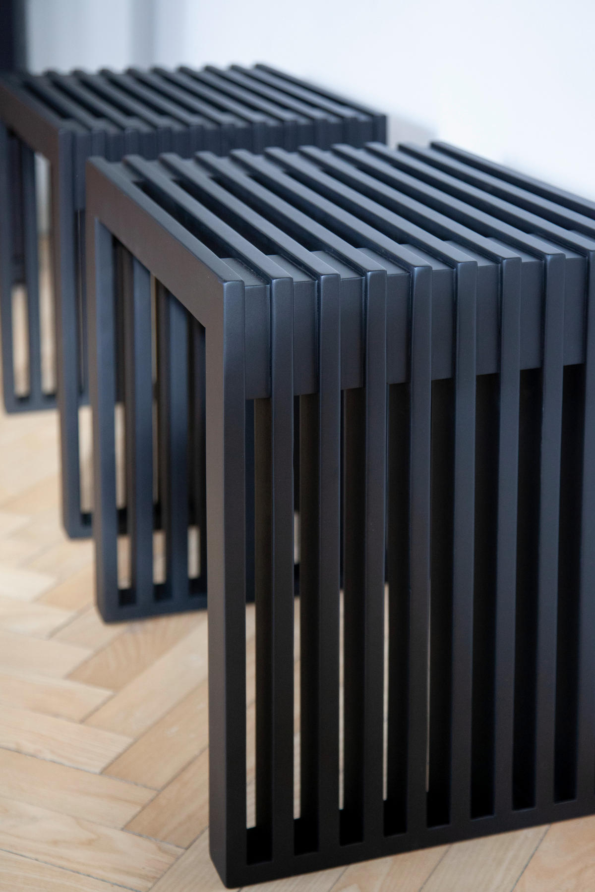 HOCKER Mahagoni Schwarz  - Schwarz, KONVENTIONELL, Holz (45/43/35cm) - MID.YOU