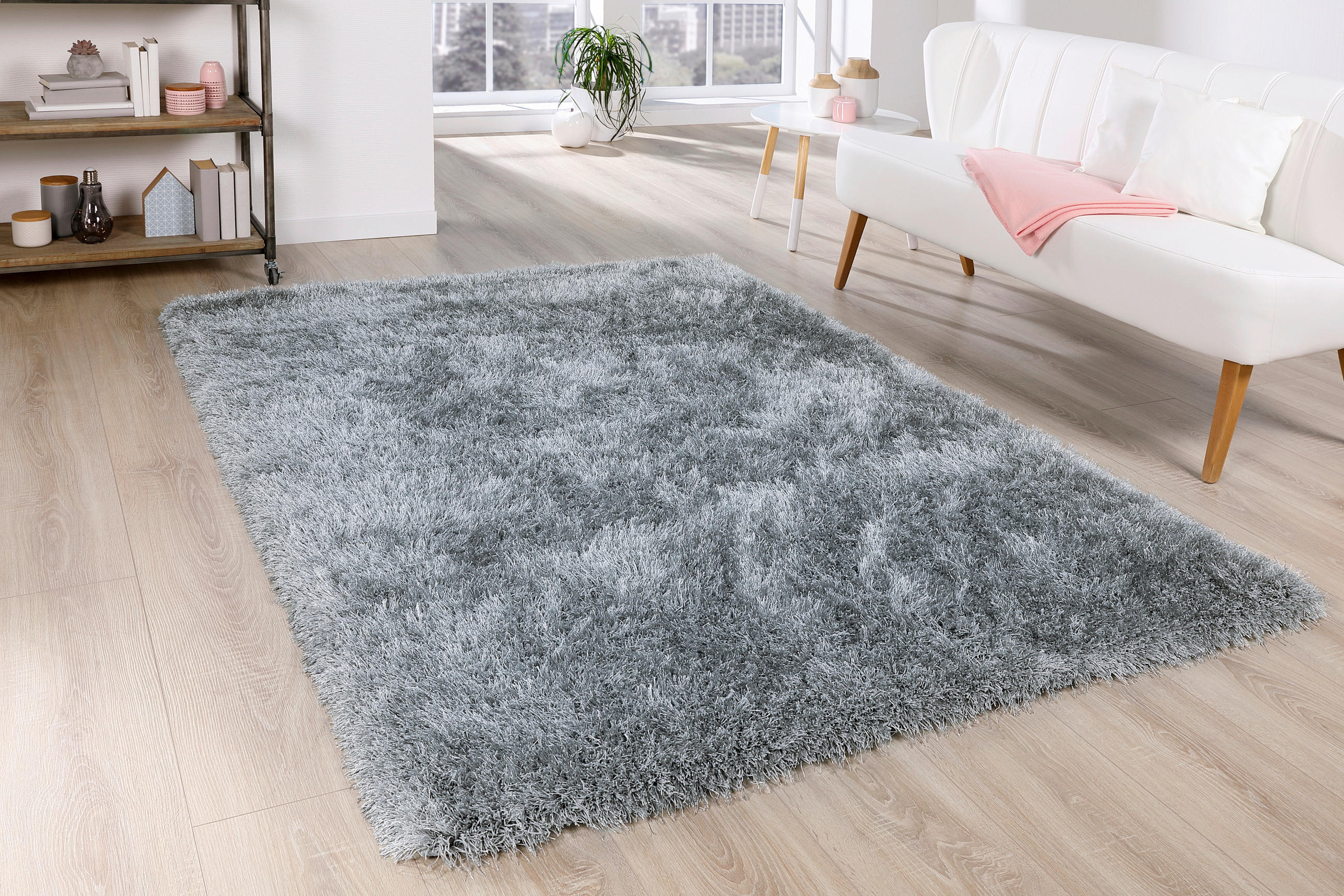 HOCHFLORTEPPICH 120 cm Hellgrau  - Hellgrau, Basics, Textil (120cm) - Novel