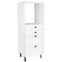 GERÄTEUMBAUSCHRANK 60/168/58 cm  in Weiß  - Schwarz/Weiß, MODERN, Holzwerkstoff/Metall (60/168/58cm) - Nobilia