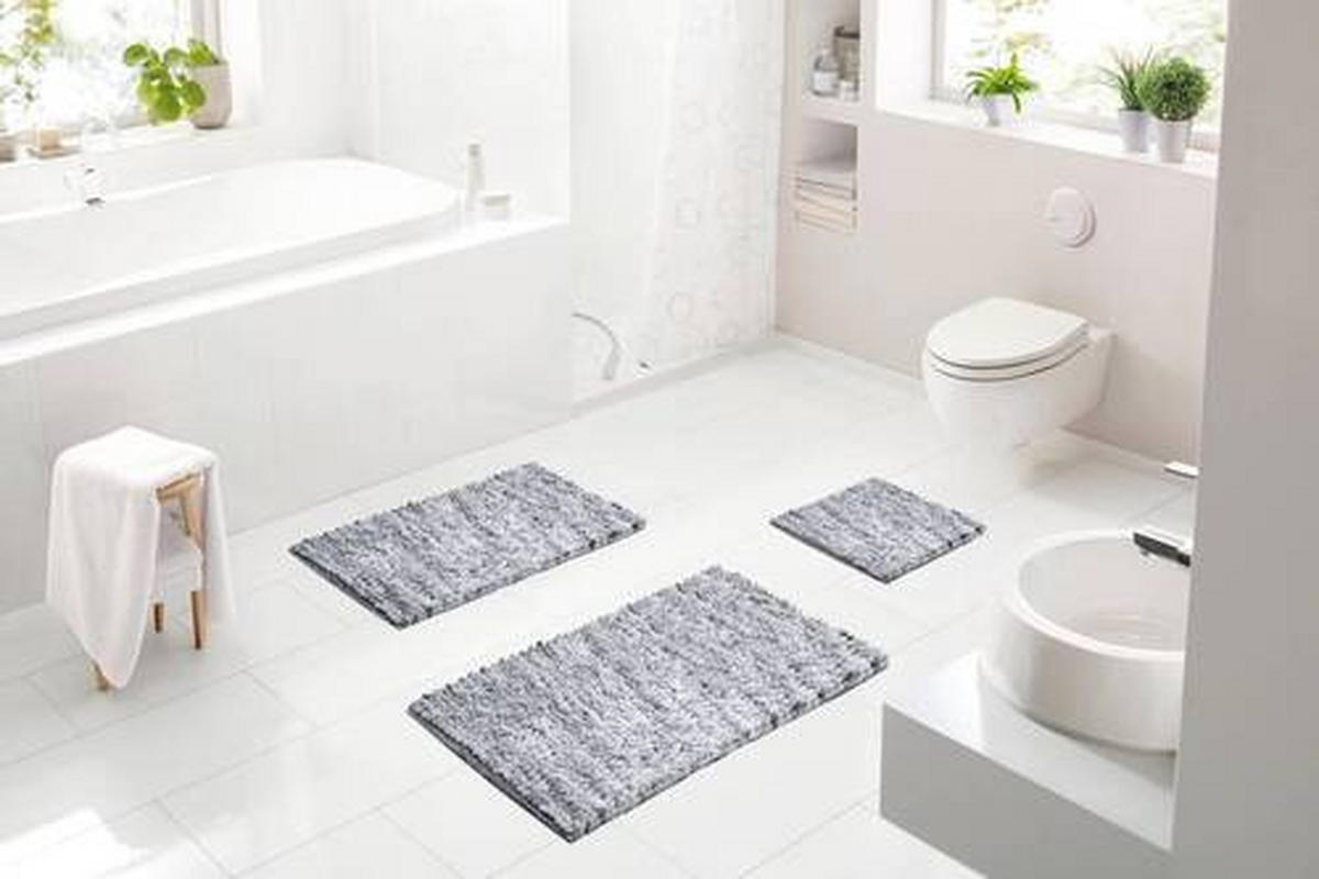 BIDET-VORLEGER Grau 55/60 cm  - Grau, KONVENTIONELL, Kunststoff/Textil (55/60cm) - Grund