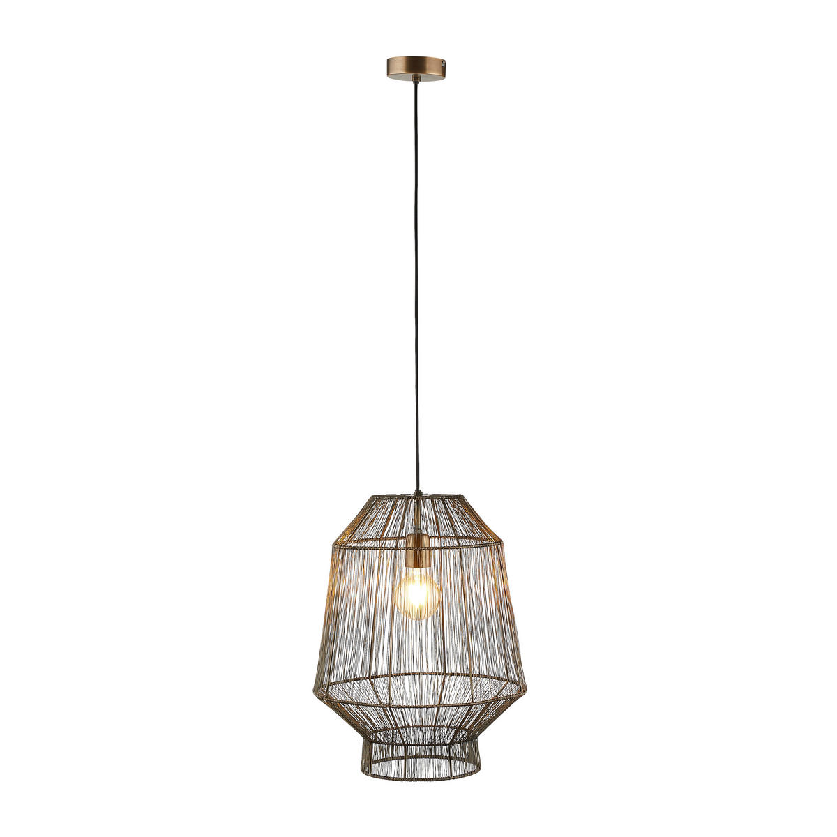 HÄNGELEUCHTE 37/46 cm   - Bronzefarben, Trend, Metall (37/46cm) - Light & Living