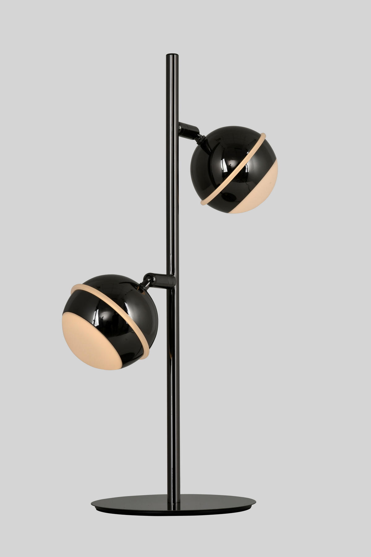 LED-TISCHLEUCHTE Biarritz 24/42/15 cm  - Schwarzchrom, Design, Kunststoff/Metall (24/42/15cm)