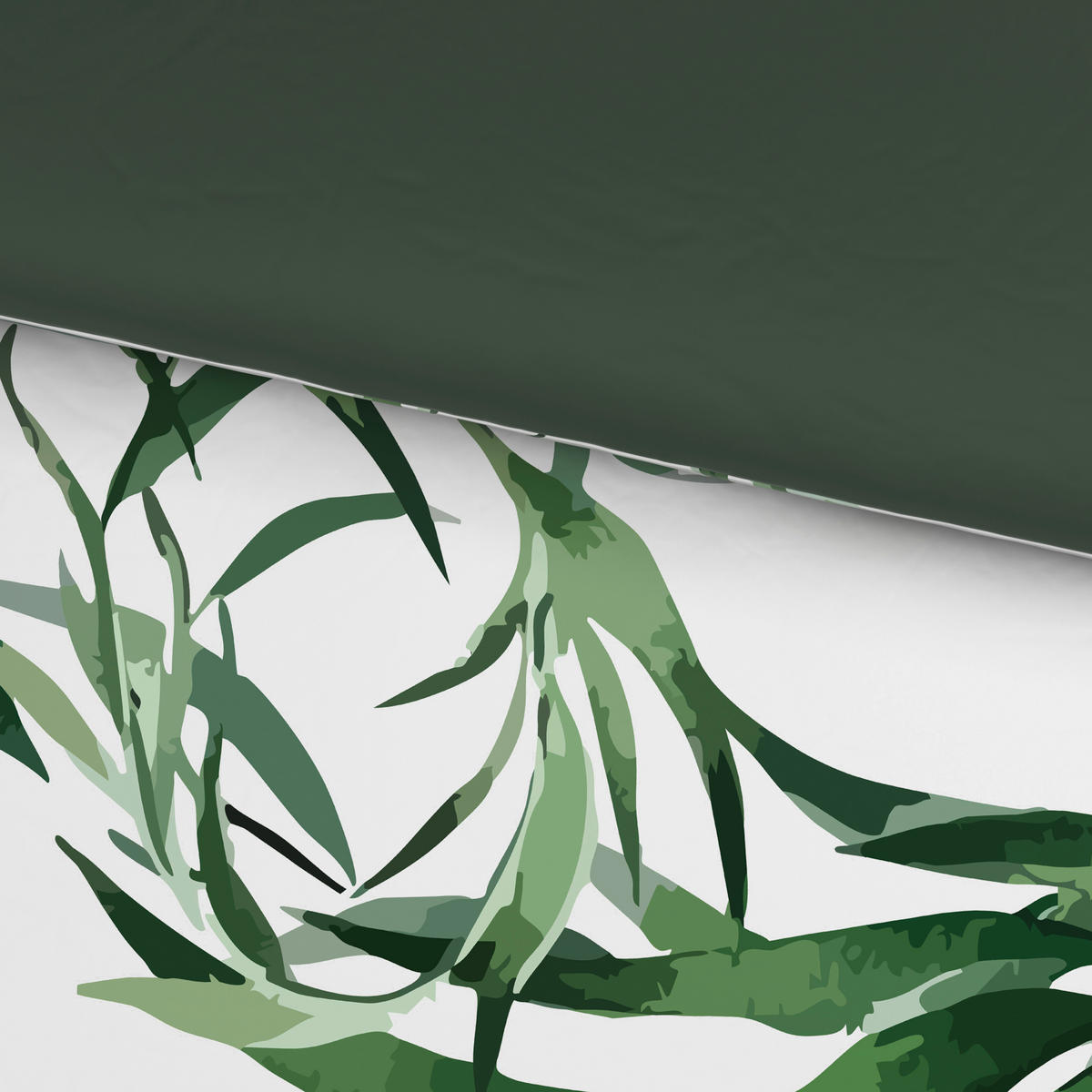 WENDEBETTWÄSCHE Satin 140/200 cm  - Grün, KONVENTIONELL, Textil (140/200cm) - Novel