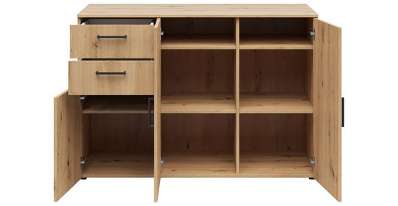 KOMMODE in 120/83/52 cm - Anthrazit/Schwarz, MODERN, Holzwerkstoff/Kunststoff (120/83/52cm) - Carryhome