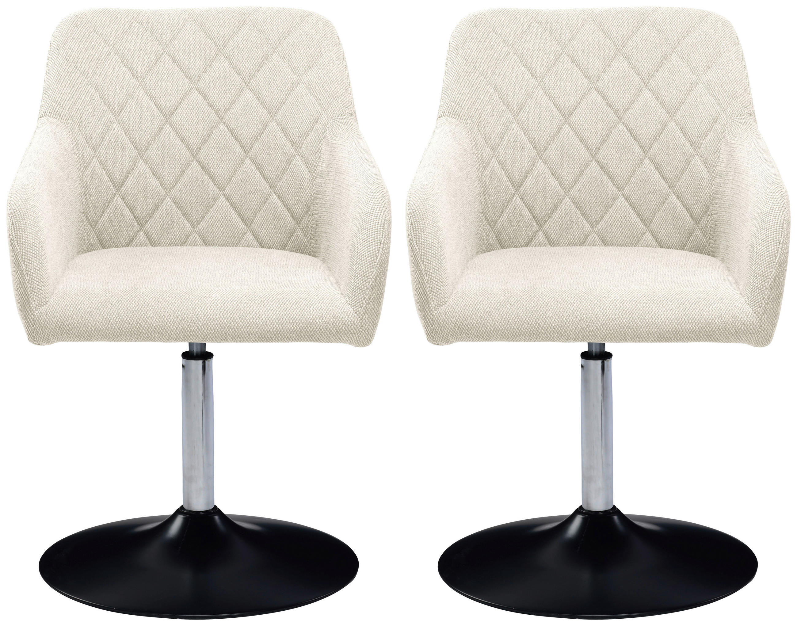 Stuhl Antonia Leinenoptik Beige, B: 54 cm