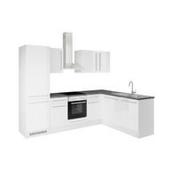 ECKKÜCHE 280/175 cm  in Weiß Hochglanz, Weiß  - Weiß Hochglanz/Dunkelgrau, LIFESTYLE, Holzwerkstoff/Kunststoff (280/175cm) - P & B