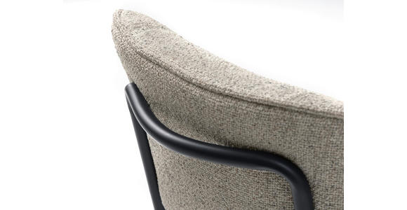STUHL Bouclé Creme - Creme/Schwarz, Design, Textil/Metall (50/98/50cm) - Carryhome