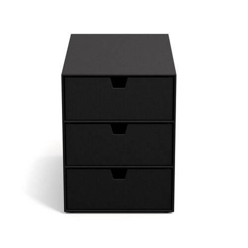 SCHUBLADENBOX    25/16/20.5 cm  - Schwarz, Basics, Karton/Papier (25/16/20.5cm)