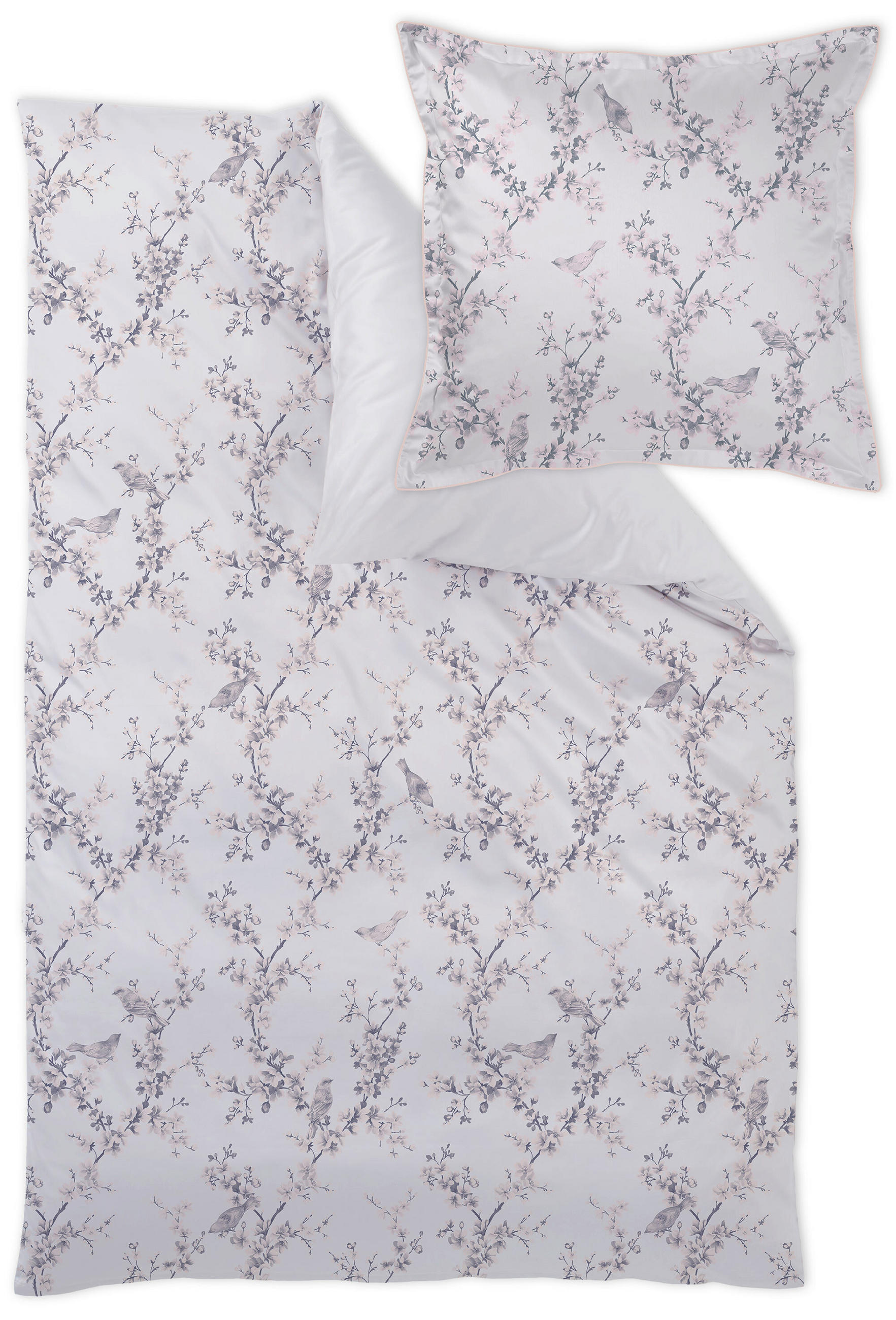 POVLEČENÍ, damašek, růžová, barvy stříbra, světle růžová, 140/200 cm - růžová/barvy stříbra, Konvenční, textil (140/200cm) - Curt Bauer