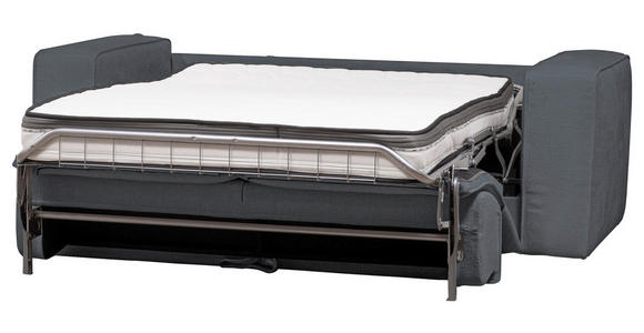 SCHLAFSOFA  in Chenille Blau, Dunkelgrau  - Blau/Dunkelgrau, Design, Kunststoff/Textil (227/74/105cm) - Novel