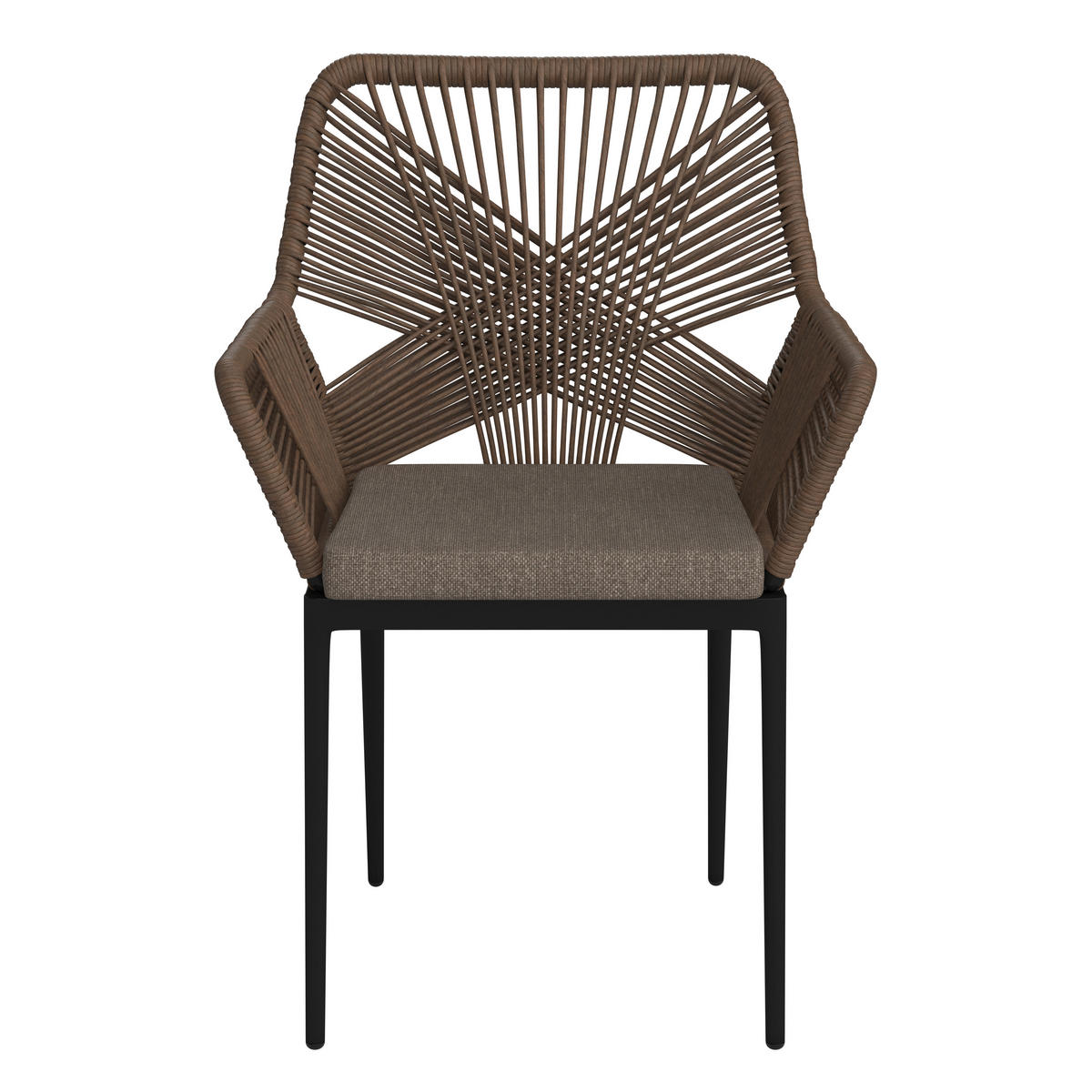 GARTENSESSEL - Anthrazit/Braun, LIFESTYLE, Kunststoff/Textil (62/87/64cm) - Ambia Garden