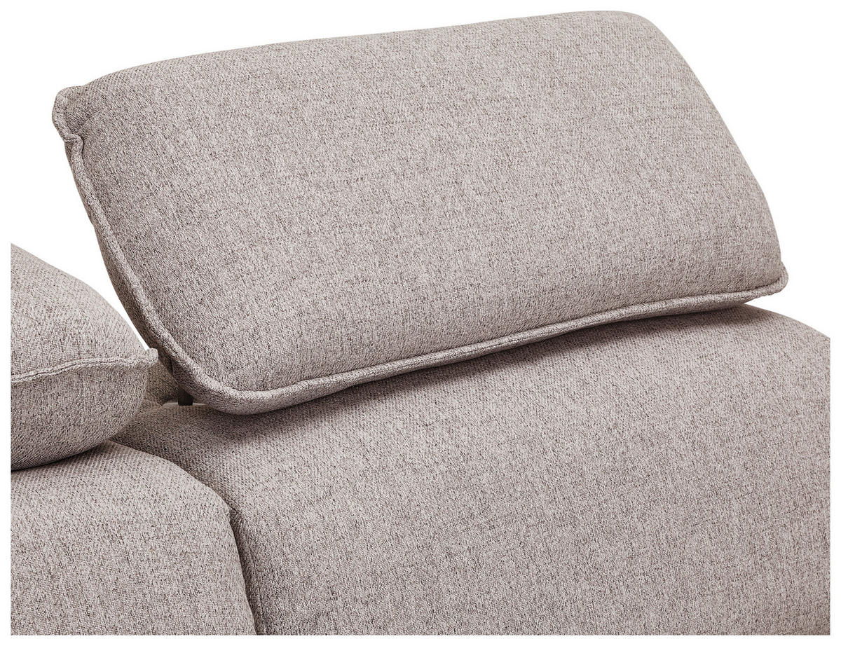ECKSOFA Greige Flachgewebe  - Greige/Schwarz, MODERN, Kunststoff/Textil (182/237cm) - Carryhome
