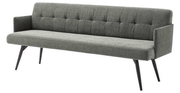 SITZBANK in Textil Anthrazit - Anthrazit/Schwarz, Design, Textil/Metall (206/85/69cm) - Johann Jakob