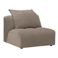 SESSEL in Flachgewebe Braun  - Schwarz/Braun, MODERN, Kunststoff/Textil (98/77/108cm) - Stylife