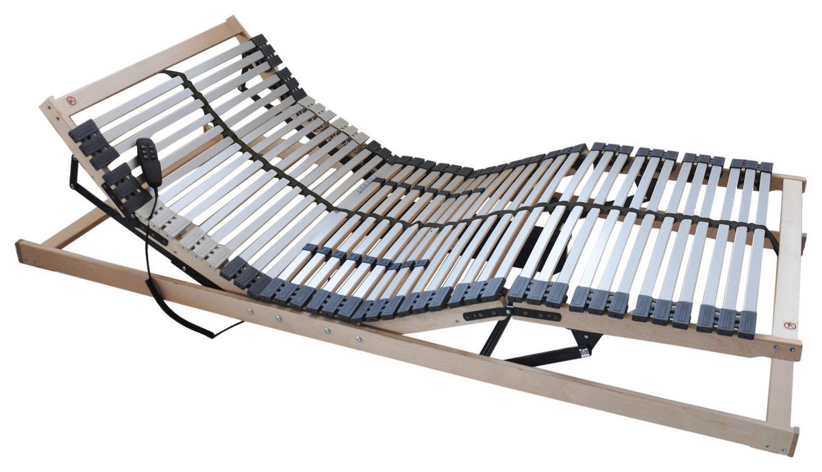 ELEKTRICKÝ POLOHOVACÍ ROŠT,  (pro rám) 90/200 cm - bílá/světle šedá, Basics, dřevo (90/200cm) - Hom`in