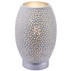 TISCHLEUCHTE Narri 15/23 cm   - Silberfarben/Weiß, Basics, Metall (15/23cm) - Globo
